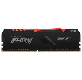 Memória Kingston DDR4 16GB 3200M Black RGB Fury Beast – KF432C16BBA/16 - Imagem 1