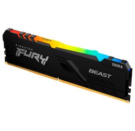 Memória Kingston DDR4 16GB 3200M Black RGB Fury Beast – KF432C16BBA/16 - Imagem 2