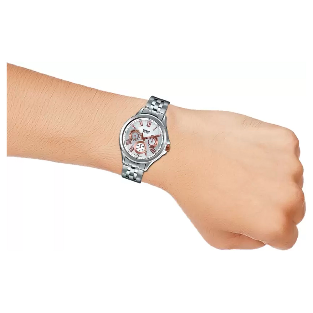 Relógio Feminino Casio LTP-E308D-7AVDF Prata 3 a1064 casio original imaeymgnrafwbnwf