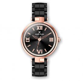 Relógio Feminino Daniel Klein Premium DK.1.12286-6 Preto/Rosa/Ouro - Imagem 1