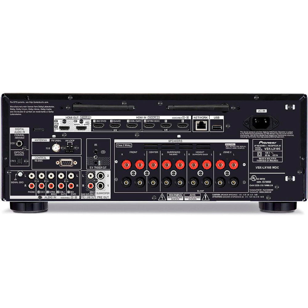 Receiver Pioneer VSX-LX105M2BMDC AVR Elite 8K 4 71AJTvg5VwL