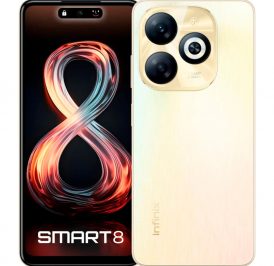 Smartphone Infinix SMART 8 Pro Dual SIM 4GB+128GB 6.6″ OS 13 – Ouro Brilhante X6525B BR - Imagem 1