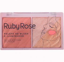 Paleta de Blush e Iluminador Ruby Rose HB 7533-2 - 2 cores - Imagem 1