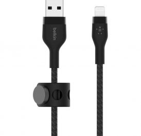 Cabo Belkin BoostCharge Pro 1M USB-A/Lightning Preto - CAA010BT1MBK - Imagem 1