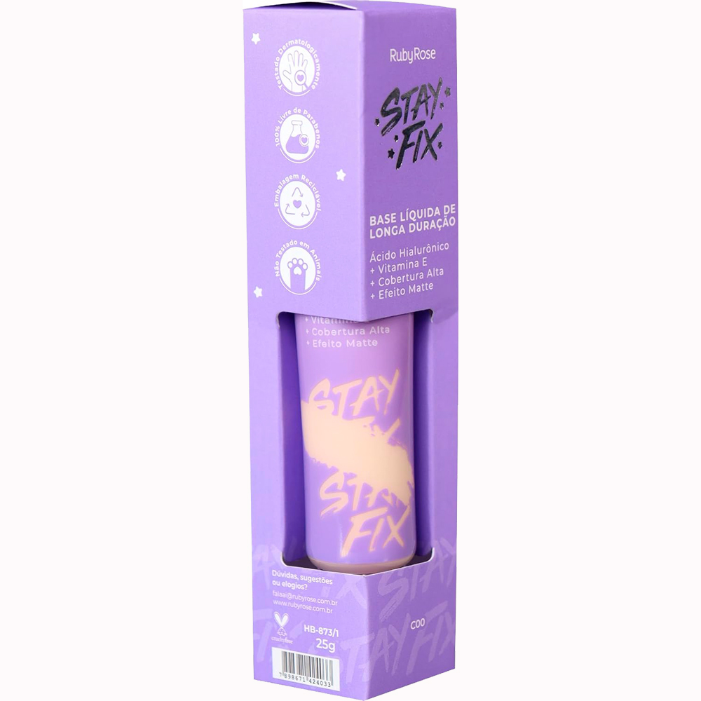 Base Líquida Ruby Rose Stay Fix C00 FIX HB 873-1 1 2 84