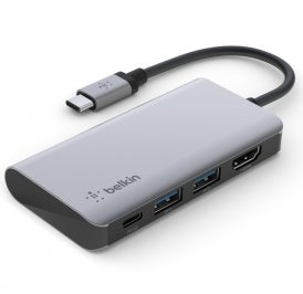 Hub Belkin AVC006BTSGY USB-C 4-IN-1 Multiporto - Imagem 3