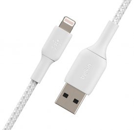 Cabo Belkin BoostCharge 1M USB-A/Lightning Trançado Branco - CAA002BT1MWH - Imagem 2