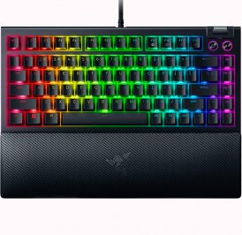 Teclado Gamer Mecânico Razer BlackWidow V4 75% RGB USB Inglês - Preto RZ03-05000200-R3U1 - Imagem 1