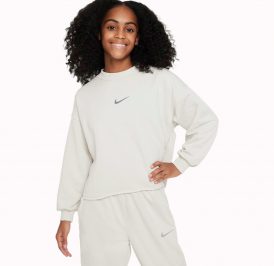 Moletom Nike Feminino Crew-Neck Sweatshirt XL - Light Bone FN8652-072 - Imagem 1