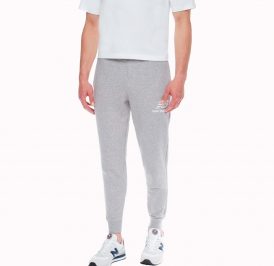 Calça New Balance Masculina Essentials Stacked Logo S - Cinza MP03558AG - Imagem 3