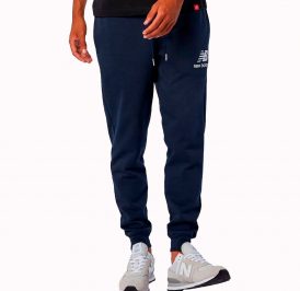 Calça New Balance Masculina Essentials Stacked Logo XL - Azul MP03558ECL - Imagem 3