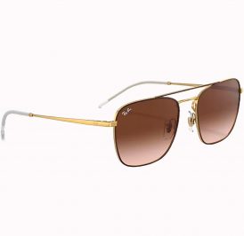 Óculos Ray Ban Unissex RB3588 905513 55 - Marrom Polido sobre Ouro - Imagem 3