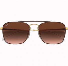 Óculos Ray Ban Unissex RB3588 905513 55 - Marrom Polido sobre Ouro - Imagem 4