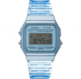 Relógio Unissex Casio F-91WS-2DF - Azul - Imagem 1