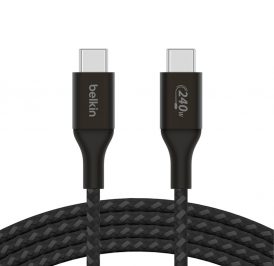Cabo Belkin BoostCharge 2M USB-C/USB-C 240W Braided Preto - CAB015BT2MBK - Imagem 4