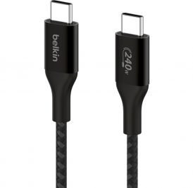 Cabo Belkin BoostCharge 2M USB-C/USB-C 240W Braided Preto - CAB015BT2MBK - Imagem 2