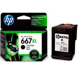 Cartucho HP 667XL Preto - 3YM81AL - Imagem 1