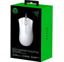 Mouse Gamer Razer Deathadder Essential Ergonomic 6.400DPI USB Branco - RZ01-03850200-R3U1 - Imagem 3