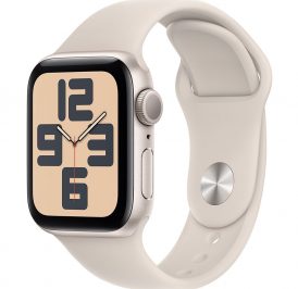 Apple Watch SE 2 44 mm GPS – Silver Aluminum/Starlight MRE53LL/A M/L - Imagem 1