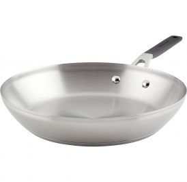 Frigideira KitchenAid 71025 Indução Antiaderente Aço Inoxidável Escovado 30CM - Prata - Imagem 1
