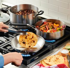 Jogo de Panelas KitchenAid 71017 Indução Aço Inoxidável Escovado - 10 Peças - Imagem 7