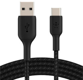 Cabo Belkin CAB002bt1MBK 1M USB-A/USB-C - Preto - Imagem 1