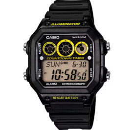 Relógio Masculino Casio AE-1300WH-1A2VDF Vintage – Preto - Imagem 1
