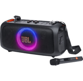 Speaker JBL PartyBox On-The-Go Essential com Microfone Bluetooth 100W RMS IPX4 - Preto - Imagem 1