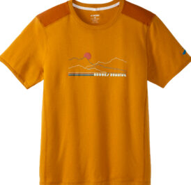 Camiseta Brooks Masculino Distance Short Sleeve 2.0 XL Ochre – 211453496 - Imagem 1