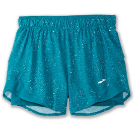 Short Brooks Feminino Chaser 5'' 2-In-1 S Lagoon - 221464486 - Imagem 1