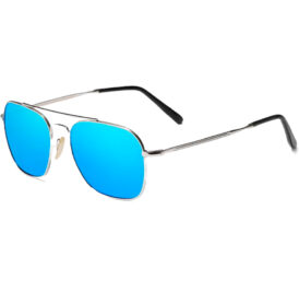 Óculos KINGSEVEN Masculino N7118 Square Alloy Prata/Azul - Imagem 1