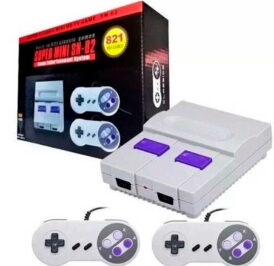 Console Super Mini Classic SN-02 821 Jogos /HDMI/USC/SD - Cinza - Imagem 1