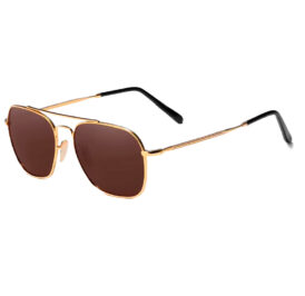 Óculos KINGSEVEN Unissex N7118 Square Alloy C3 Gold Brown - Imagem 1