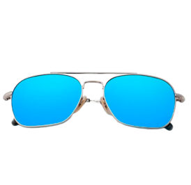 Óculos KINGSEVEN Masculino N7118 Square Alloy Prata/Azul - Imagem 2