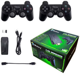 Console Blulory Game Stick Lite 4K 1000 Jogos 2 Controles Sem Fio - Preto - Imagem 1