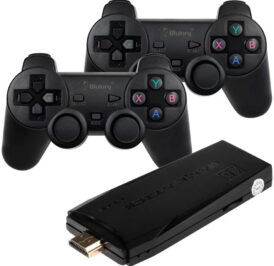 Console Blulory Game Stick Lite 4K 1000 Jogos 2 Controles Sem Fio - Preto - Imagem 2
