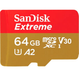 Cartão de Memória SanDisk Micro SDXC Extreme 64GB 170 MB/S- SDSQXAH-064G-GN6MA - Imagem 1