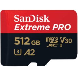 Cartão de Memória SanDisk Micro SDXC Extreme Pro 512GB 200 MB/S- SDSQXCD-512G-GN6MA - Imagem 1