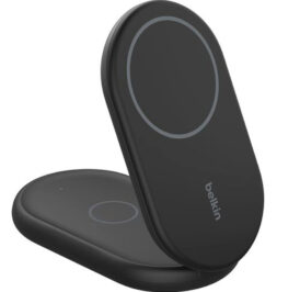 Carregador Wireless Belkin WIZ028VFBK 2-IN-1 15W Boostcharge Magsafe Qi2 - Preto - Imagem 1