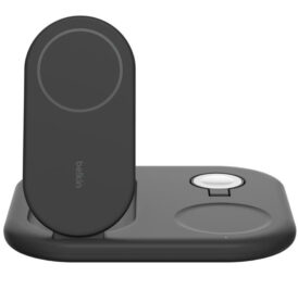 Carregador Wireless Belkin WIZ029vfBK 3-IN-1 15W Boostcharge Qi2 Magsafe - Preto - Imagem 1