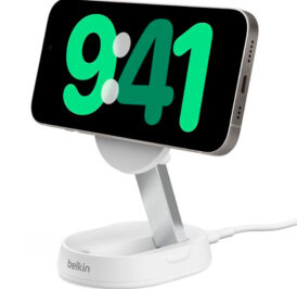 Suporte Magnético de Carga Wireless Belkin WIA008vfWH BoostCharge Pro 15W Qi2 Magsafe – Branco - Imagem 3