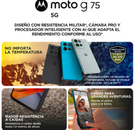 Smartphone Motorola Moto G75 5G XT2437-2 Dual SIM 8+256GB 6.78″ - Charcoal Gray - Imagem 8