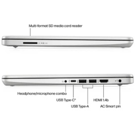 Notebook HP 14-DQ6011DX Intel N150/14”/4GB/128GB SSD - Prata - Imagem 5