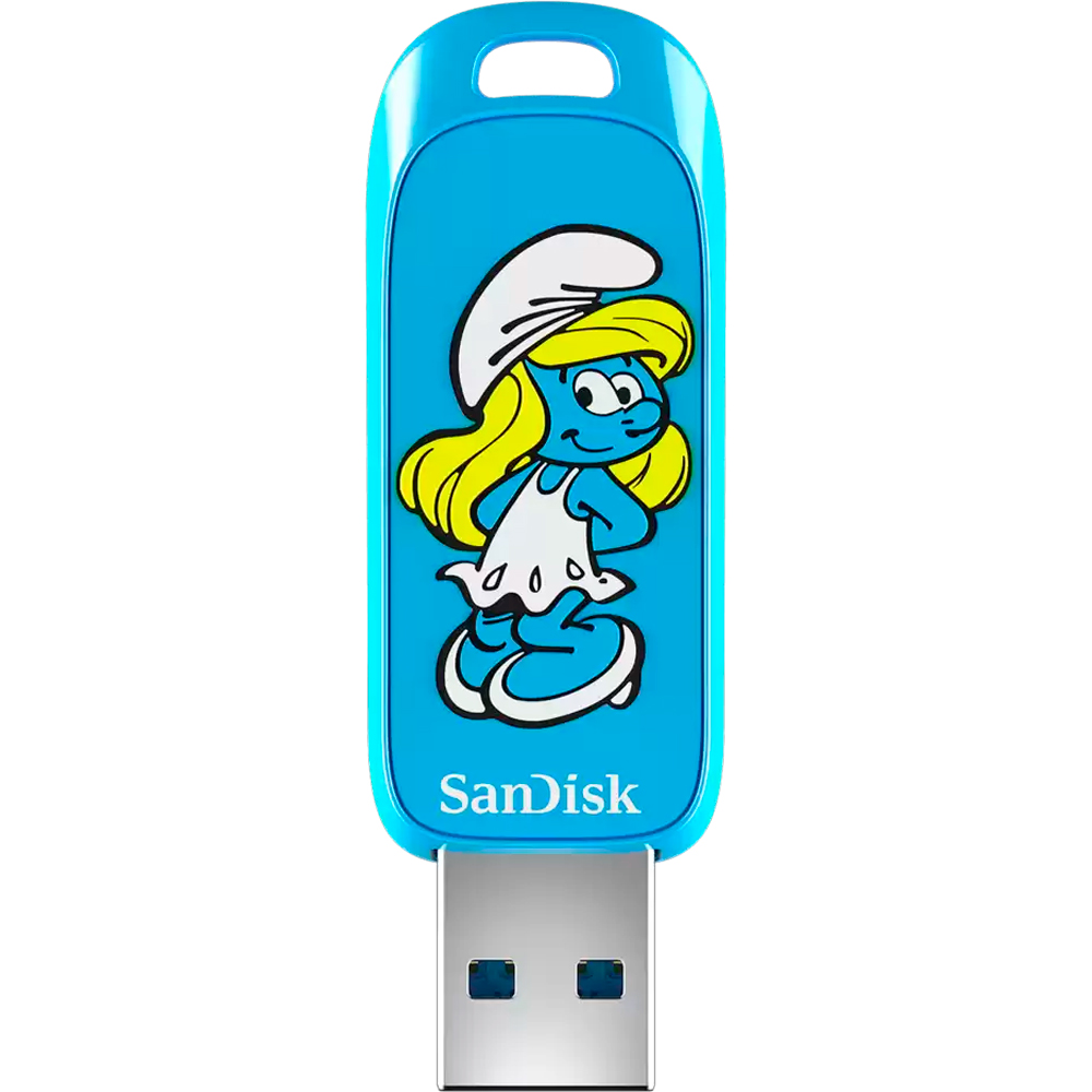 Pendrive SanDisk G46 256GB USB-A Smurfs Azul - SDCZIS 1 smurf limited edition usb flash drive 256gb front.png.wdthumb.1280