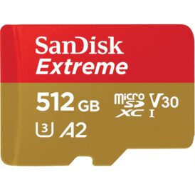 Cartão de Memória SanDisk Micro SDXC Extreme 512GB 190MB/s- SDSQXAV-512G-GN6MA - Imagem 1