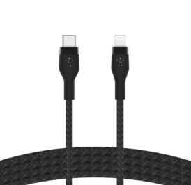 Cabo Belkin BoostCharge Pro Flex 2M USB-C/Lightning Trançado Silicone Preto - CAA011BT2MBK - Imagem 3