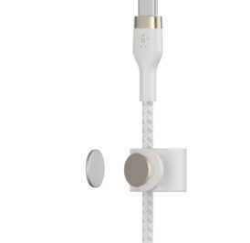 Cabo Belkin BoostCharge Pro Flex 2M USB-C/Lightning Braided Silicone Branco - CAA011BT2MWH - Imagem 2