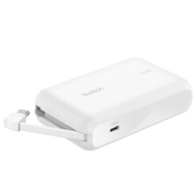 Carregador Portátil Belkin BoostCharge 10.000 mAh Cabo Integrado USB-C Branco - BPB021FQWH - Imagem 5