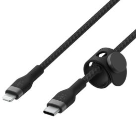 Cabo Belkin BoostCharge Pro Flex 2M USB-C/Lightning Trançado Silicone Preto - CAA011BT2MBK - Imagem 5