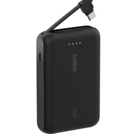 Carregador Portátil Belkin BoostCharge 10.000 mAh Cabo Integrado USB-C Preto - BPB021FQBK - Imagem 1